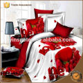 Chinese 100% polyester 3d flower printed bedding sets,hebei factory